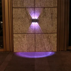 Outdoor Solar Wall Lights LED Garden Lights Smart Light Control Sensor Waterproof Wall Light Courtyard Porch Lamp Balcony Fence Passage Lighting Landscape Decoration Solar Night Light