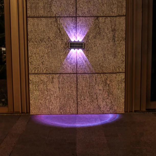 Outdoor Solar Wall Lights LED Garden Lights Smart Light Control Sensor Waterproof Wall Light Courtyard Porch Lamp Balcony Fence Passage Lighting Landscape Decoration Solar Night Light