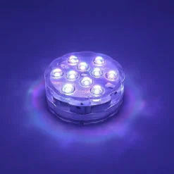 Outdoor Submersible Lights Underwater Swimming Pool Lights Waterproof Remote Control 4pcs 3W RGB 5.5V Suitable for Vases Aquariums 10 LED Beads