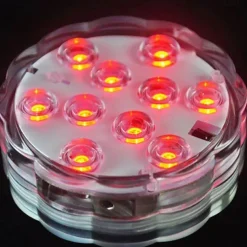 Outdoor Submersible Lights Underwater Swimming Pool Lights Waterproof Remote Control 4pcs 3W RGB 5.5V Suitable for Vases Aquariums 10 LED Beads