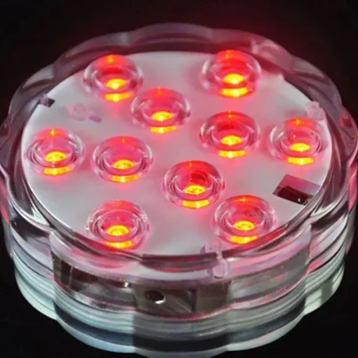 Outdoor Submersible Lights Underwater Swimming Pool Lights Waterproof Remote Control 4pcs 3W RGB 5.5V Suitable for Vases Aquariums 10 LED Beads