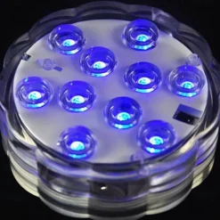 Outdoor Submersible Lights Underwater Swimming Pool Lights Waterproof Remote Control 4pcs 3W RGB 5.5V Suitable for Vases Aquariums 10 LED Beads