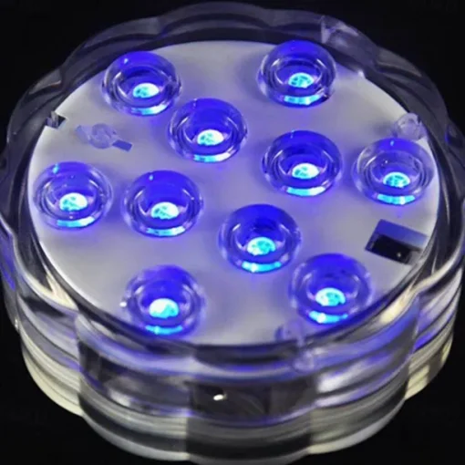 Outdoor Submersible Lights Underwater Swimming Pool Lights Waterproof Remote Control 4pcs 3W RGB 5.5V Suitable for Vases Aquariums 10 LED Beads