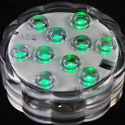 Outdoor Submersible Lights Underwater Swimming Pool Lights Waterproof Remote Control 4pcs 3W RGB 5.5V Suitable for Vases Aquariums 10 LED Beads