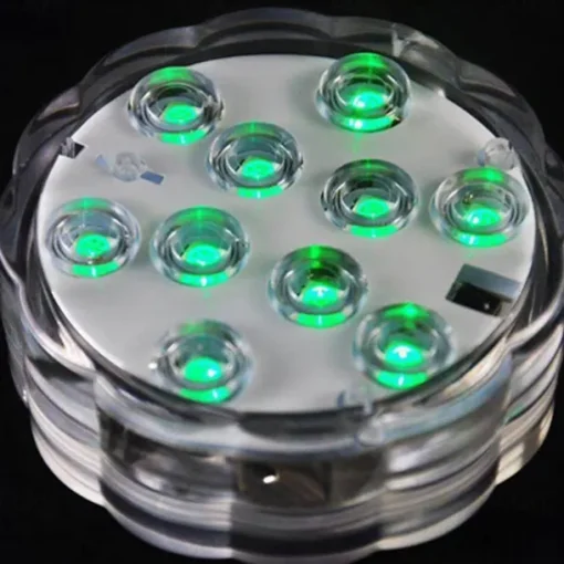 Outdoor Submersible Lights Underwater Swimming Pool Lights Waterproof Remote Control 4pcs 3W RGB 5.5V Suitable for Vases Aquariums 10 LED Beads