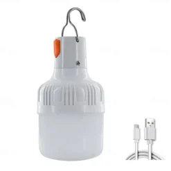 Outdoor USB Rechargeable LED Lamp Bulbs 60W Emergency Light Hook Up Camping Fishing Portable Lantern Night Lights