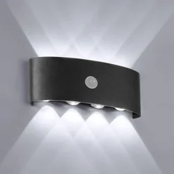 Outdoor Wall Light LED Motion Sensor Wall Sconce Light 8W Up Down Aluminium Modern Indoor Wall Lamps for Living Room Bedroom Corridor Hallway