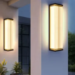 Outdoor Wall Lights, LED Fence Lights IP65 Waterproof Warm/White/Nautral Light Sconce Decorative Fixture With Hardwired For Villa Gate Balcony Yard Exterior Lamp