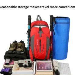 Outdoor Waterproof Nylon Backpack for Hiking, Travel, and School - Durable and Spacious for Students, Back to School