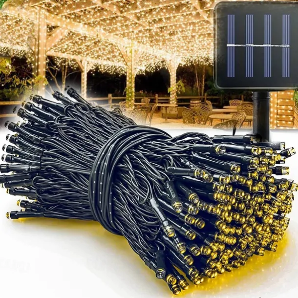Outdoor Waterproof Solar LED String Lights 5M-20LEDs 7M-50LEDs 12mM-100LEDs 22M-200LEDs Christmas Fairy Light Holiday Lighting Tree Lights Wedding Party Christmas Tree Garden Indoor Outdoor Decoration