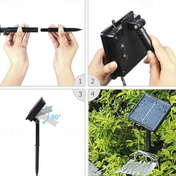 Outdoor Waterproof Solar LED String Lights 5M-20LEDs 7M-50LEDs 12mM-100LEDs 22M-200LEDs Christmas Fairy Light Holiday Lighting Tree Lights Wedding Party Christmas Tree Garden Indoor Outdoor Decoration