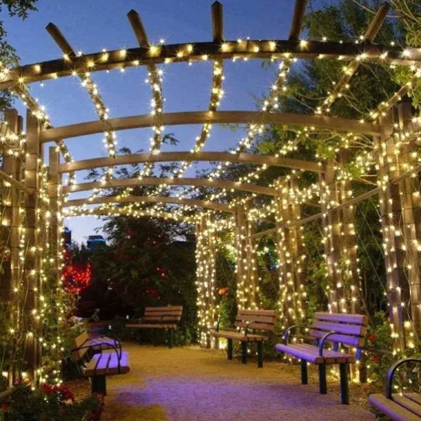 Outdoor Waterproof Solar LED String Lights 5M-20LEDs 7M-50LEDs 12mM-100LEDs 22M-200LEDs Christmas Fairy Light Holiday Lighting Tree Lights Wedding Party Christmas Tree Garden Indoor Outdoor Decoration