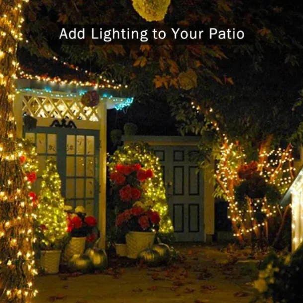 Outdoor Waterproof Solar LED String Lights 5M-20LEDs 7M-50LEDs 12mM-100LEDs 22M-200LEDs Christmas Fairy Light Holiday Lighting Tree Lights Wedding Party Christmas Tree Garden Indoor Outdoor Decoration