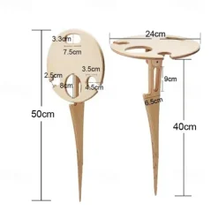 Outdoor Wine Table, Folding Wine Table Stake, Outdoor Wine Picnic Table, Portable Wine Glasses & Bottle Holder, Snack and Cheese Holder Tray for Backyard Camping, Beach, Wood Wine Rack