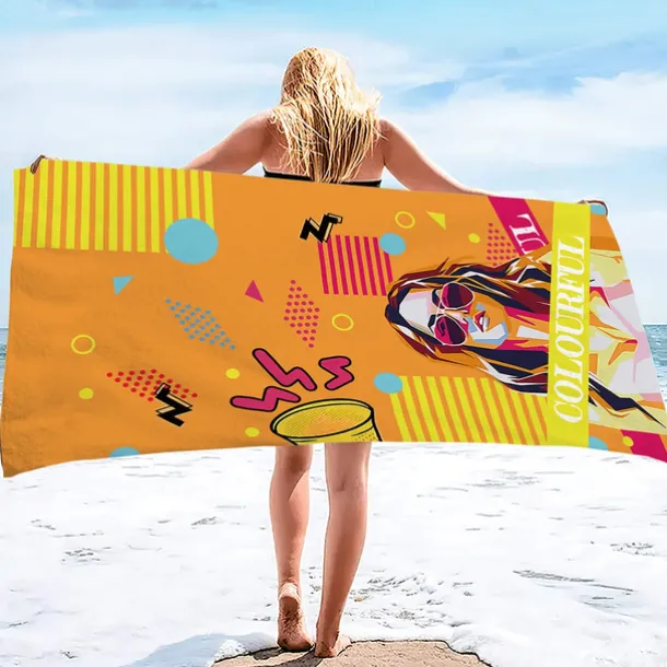 Oversized Beach Towel 100% Micro Fiber 35"x70", Large Swim Towel for Teens and Adults, Quick-Dry, Absorbent, Soft, Versatile for Travel, Bath and Pool Holiday Gift 160x80cm