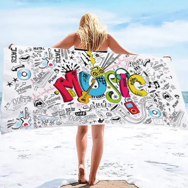 Oversized Beach Towel 100% Micro Fiber 35"x70", Large Swim Towel for Teens and Adults, Quick-Dry, Absorbent, Soft, Versatile for Travel, Bath and Pool Holiday Gift 160x80cm