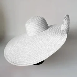 Oversized Brim Sun Hat, Women Elegant Breathable Straw Hats Outdoor Easter Beach Travel Sunscreen Cap Valentines Gifts