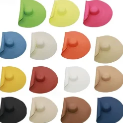 Oversized Brim Sun Hat, Women Elegant Breathable Straw Hats Outdoor Easter Beach Travel Sunscreen Cap Valentines Gifts