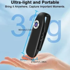 1080P Full HD Mini Camera Body Wear Camera Cycling Video Recorder Motion Activate Portable Pocket Body Cams Police Body Camera