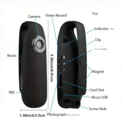 1080P Full HD Mini Camera Body Wear Camera Cycling Video Recorder Motion Activate Portable Pocket Body Cams Police Body Camera