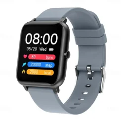 P22 Smart Watch 1.3 inch Smartwatch Fitness Running Watch Bluetooth Pedometer Fitness Tracker Activity Tracker Compatible with Android iOS Women Men Long Standby Camera Control Anti-lost IP 67 42.5mm