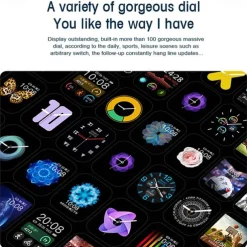 P22 Smart Watch 1.3 inch Smartwatch Fitness Running Watch Bluetooth Pedometer Fitness Tracker Activity Tracker Compatible with Android iOS Women Men Long Standby Camera Control Anti-lost IP 67 42.5mm