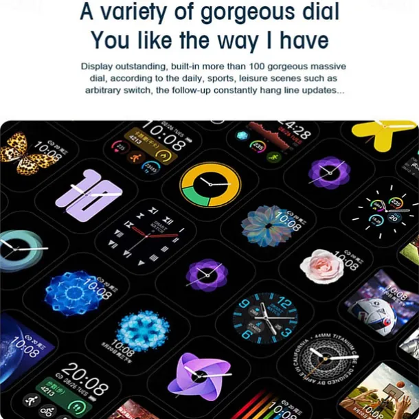 P22 Smart Watch 1.3 inch Smartwatch Fitness Running Watch Bluetooth Pedometer Fitness Tracker Activity Tracker Compatible with Android iOS Women Men Long Standby Camera Control Anti-lost IP 67 42.5mm