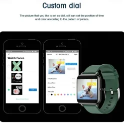 P22 Smart Watch 1.3 inch Smartwatch Fitness Running Watch Bluetooth Pedometer Fitness Tracker Activity Tracker Compatible with Android iOS Women Men Long Standby Camera Control Anti-lost IP 67 42.5mm