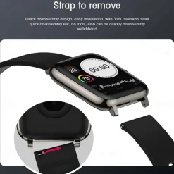 P22 Smart Watch 1.3 inch Smartwatch Fitness Running Watch Bluetooth Pedometer Fitness Tracker Activity Tracker Compatible with Android iOS Women Men Long Standby Camera Control Anti-lost IP 67 42.5mm