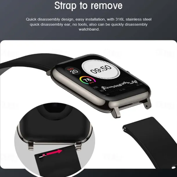 P22 Smart Watch 1.3 inch Smartwatch Fitness Running Watch Bluetooth Pedometer Fitness Tracker Activity Tracker Compatible with Android iOS Women Men Long Standby Camera Control Anti-lost IP 67 42.5mm