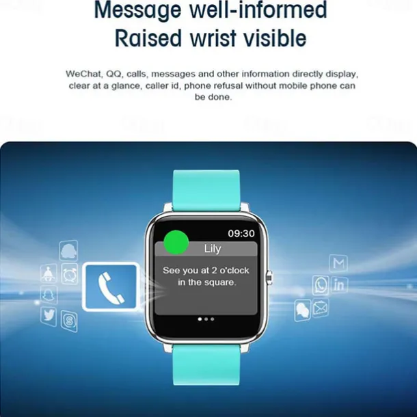 P22 Smart Watch 1.3 inch Smartwatch Fitness Running Watch Bluetooth Pedometer Fitness Tracker Activity Tracker Compatible with Android iOS Women Men Long Standby Camera Control Anti-lost IP 67 42.5mm