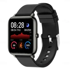 P22 Smart Watch 1.3 inch Smartwatch Fitness Running Watch Bluetooth Pedometer Fitness Tracker Activity Tracker Compatible with Android iOS Women Men Long Standby Camera Control Anti-lost IP 67 42.5mm