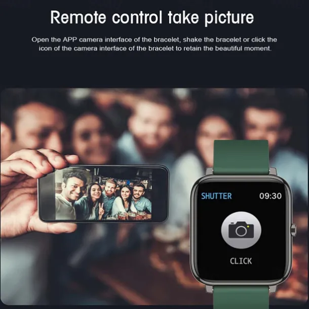 P22 Smart Watch 1.3 inch Smartwatch Fitness Running Watch Bluetooth Pedometer Fitness Tracker Activity Tracker Compatible with Android iOS Women Men Long Standby Camera Control Anti-lost IP 67 42.5mm