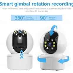 1080P Wireless CCTV IP Camera Surveillance, Night Vision Home Security Camera with 2 Way Audio NO CARD