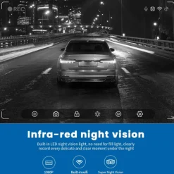 1080P Wireless Home Security Camera Smart WiFi Camera Built-in Battery Supports Night Vision Motion Detection for Home Office with Mounting Bracket