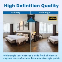 1080P Wireless Home Security Camera Smart WiFi Camera Built-in Battery Supports Night Vision Motion Detection for Home Office with Mounting Bracket