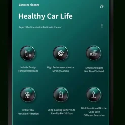 12000Pa Wireless Mini Vacuum Cleaner Handheld Large Suction Car Vacuum Cleaner For Home Car Vacuum Cleaner Pet Hair Absorber