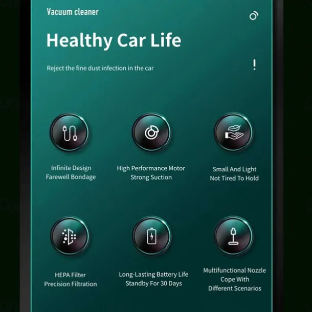 12000Pa Wireless Mini Vacuum Cleaner Handheld Large Suction Car Vacuum Cleaner For Home Car Vacuum Cleaner Pet Hair Absorber