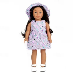 5Pack American Doll Clothes Dress Gift for 18 inch Doll Clothes and Accessories(WITHOUT DOLL)