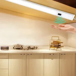 2Pack Cabinet Lights USB Powered Smart LED Kitchen Light Hand Sweep Sensor Light High Brightness Backlight for Cabinet Wardrobe Drawer Sensor Light 30/40cm