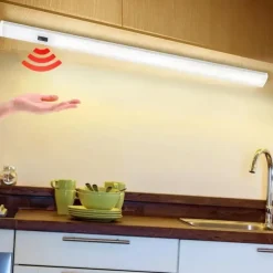 2Pack Cabinet Lights USB Powered Smart LED Kitchen Light Hand Sweep Sensor Light High Brightness Backlight for Cabinet Wardrobe Drawer Sensor Light 30/40cm