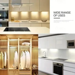 2Pack Cabinet Lights USB Powered Smart LED Kitchen Light Hand Sweep Sensor Light High Brightness Backlight for Cabinet Wardrobe Drawer Sensor Light 30/40cm