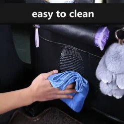 2Pack Car Seat Back Organizer PU Leather Car Seat Protector Travel Accessories Car Organizer Seat Protector Kick mats Back seat Protector and Cup Holder Travel Accessories