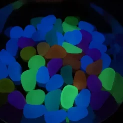 1pack Glow in the Dark Garden Pebbles For Sidewalk Garden Terrace Lawn Garden Patio Fish Tank Aquarium Decoration Glow Stone