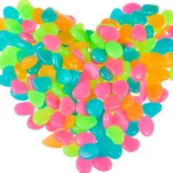 1pack Glow in the Dark Garden Pebbles For Sidewalk Garden Terrace Lawn Garden Patio Fish Tank Aquarium Decoration Glow Stone