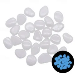 1pack Glow in the Dark Garden Pebbles For Sidewalk Garden Terrace Lawn Garden Patio Fish Tank Aquarium Decoration Glow Stone