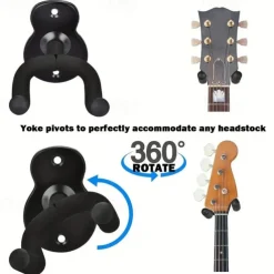 2Pack Guitar Hangers, Metal Wall Mounted Guitar Hook For Folk Music, Bass, Electric Guitar, Classical Guitar