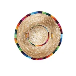 2pack handcrafted pet straw hat with adjustable chin strap, lovely sun hat funny mexican party costume party photo prop dog sombrero hat for dog/puppy/cat/kitty
