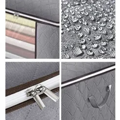 4-Pack Heavy-Duty Storage Bags with Zipper Under Bed Storage Waterproof Moving & Travel Storage Organizers Foldable Reinforced Handles for Clothes, Bedding,Blankets Space-Saving,Vertical Style