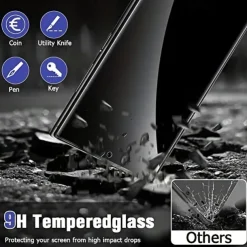 [1+2Pack] Screen Protector + Camera Lens Protector For Samsung Galaxy S25 Ultra S25 Ultra Plus S24 Ultra Plus S23 S22 S21 S20 Ultra Plus FE Note 20 Ultra Tempered Glass Privacy Anti-Spy 9H Hardness